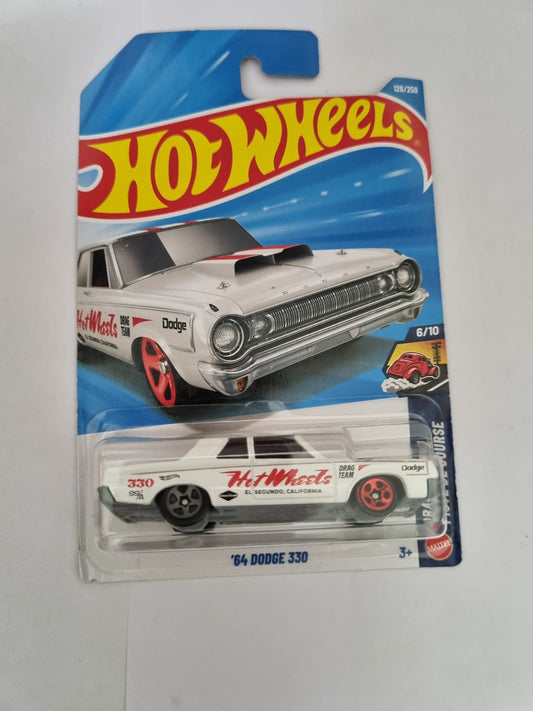 Hot Wheels F Case 2026 – ’64 Dodge 330 | 1:64 Scale Rod Squad Series (White)