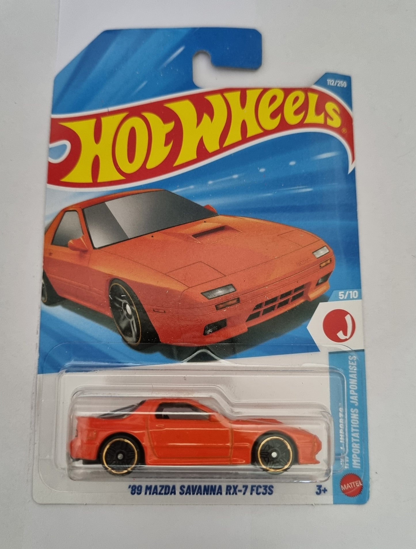 Hot Wheels F Case 2026 – ’89 Mazda Savanna RX-7 FC3S | 1:64 Scale J-Imports Series (Orange)