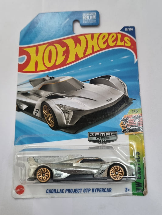 Hot Wheels Cadillac Project GTP Hypercar Zamac 2025 US Imported Guaranteed For Life Card