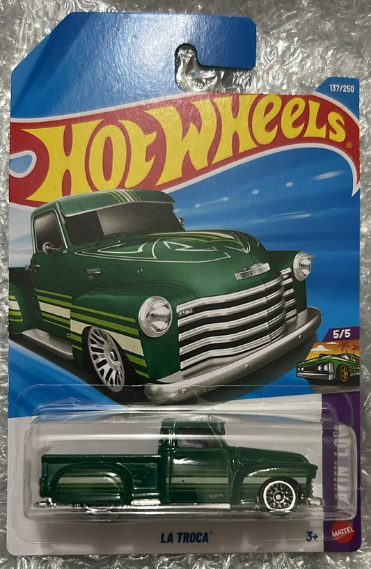 Hot Wheels F Case 2026 – La Troca Die-Cast Pickup Truck | 1:64 Scale Collectible Car (Green)