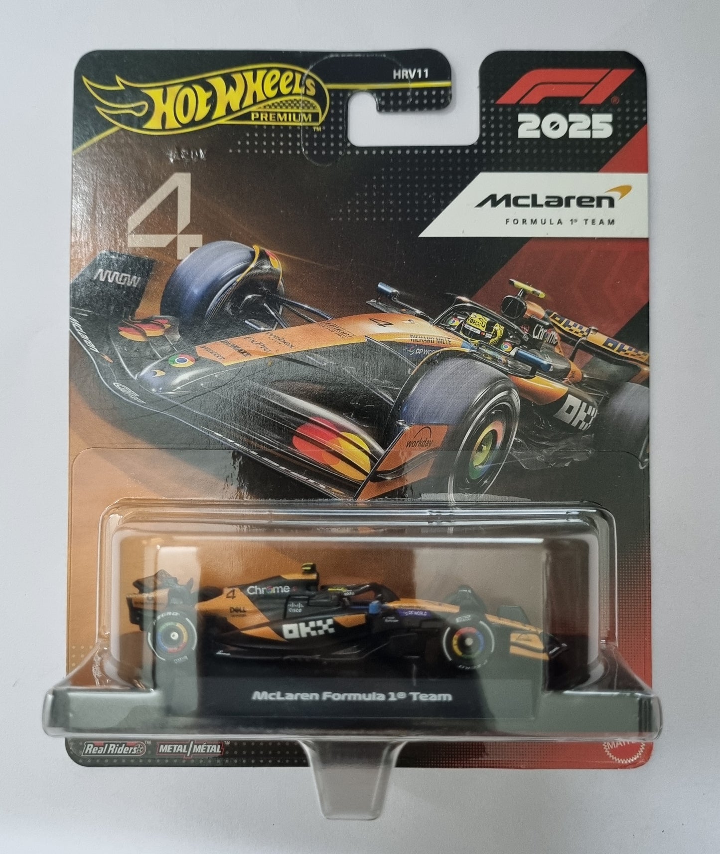 Hot Wheels Premium 2025 McLaren Formula 1 Team Die-Cast Car (1:64 Scale) – Metal Collectible