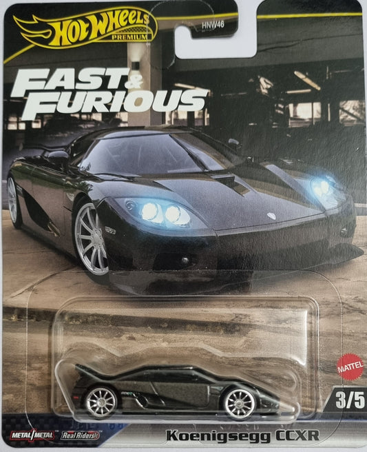 Hot Wheels Premium Fast & Furious Koenigsegg CCXR – Metal/Metal Real Riders Die-Cast Car (1:64 Scale)