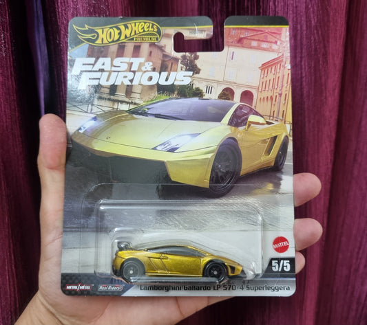 Imported Hot Wheels Premium Lamborghini Gallardo LP 570-4 Superleggera – Fast & Furious (5/5) | Metal/Metal Diecast