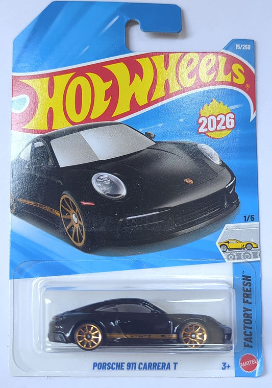 Hot Wheels Porsche 911 Carrera T H Case 2026 | Factory Fresh Die-Cast Collectible Car