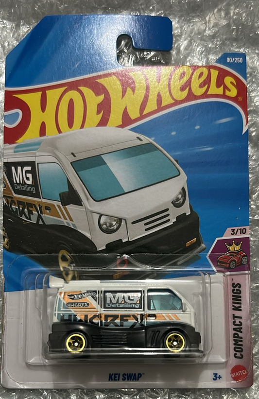 Hot Wheels F Case 2026 – Kei Swap Die-Cast Van | 1:64 Scale Compact Kings Series (White/Black)
