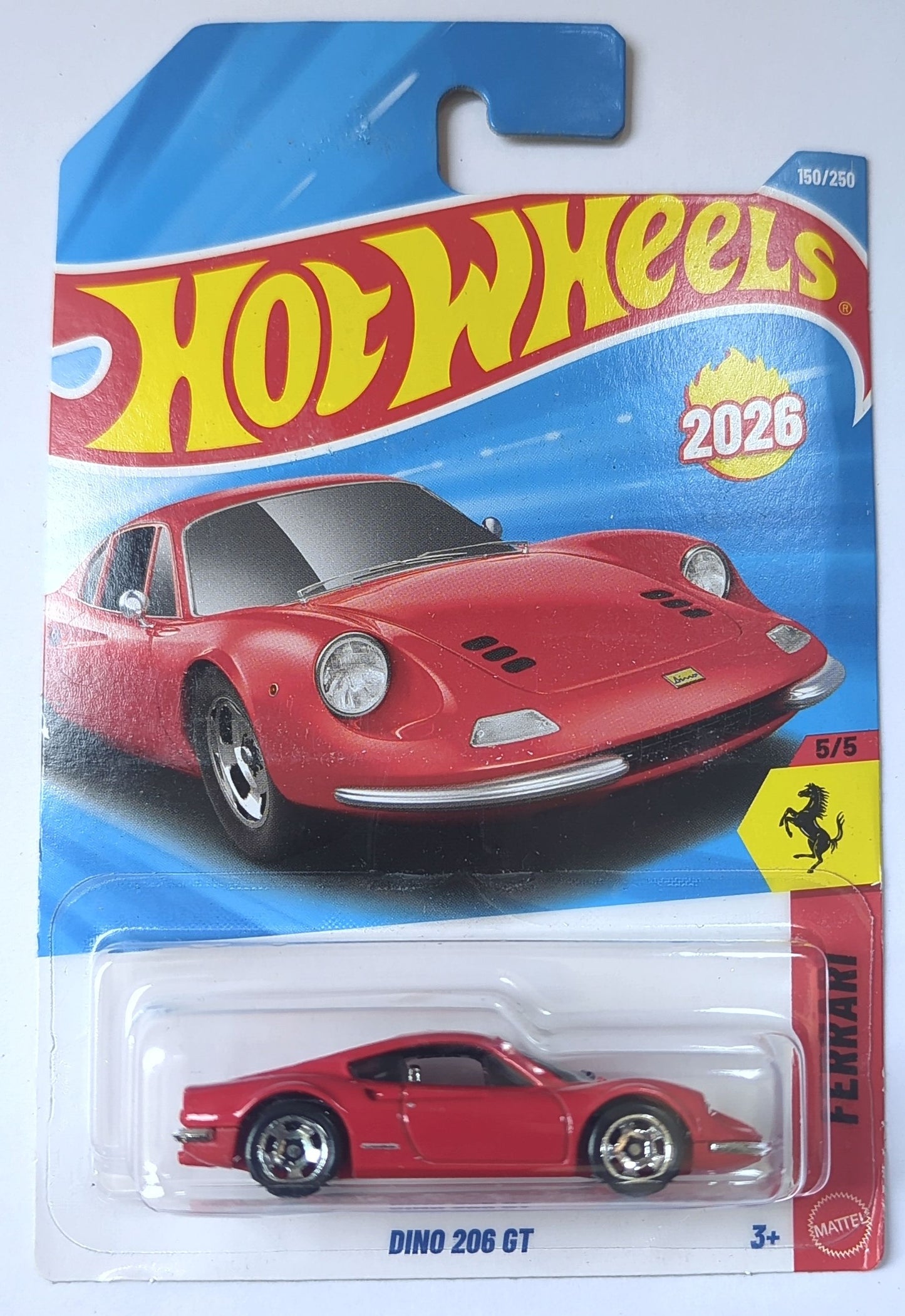 Hot Wheels Dino 206 GT H Case 2026 | Ferrari Series Die-Cast Collectible Car