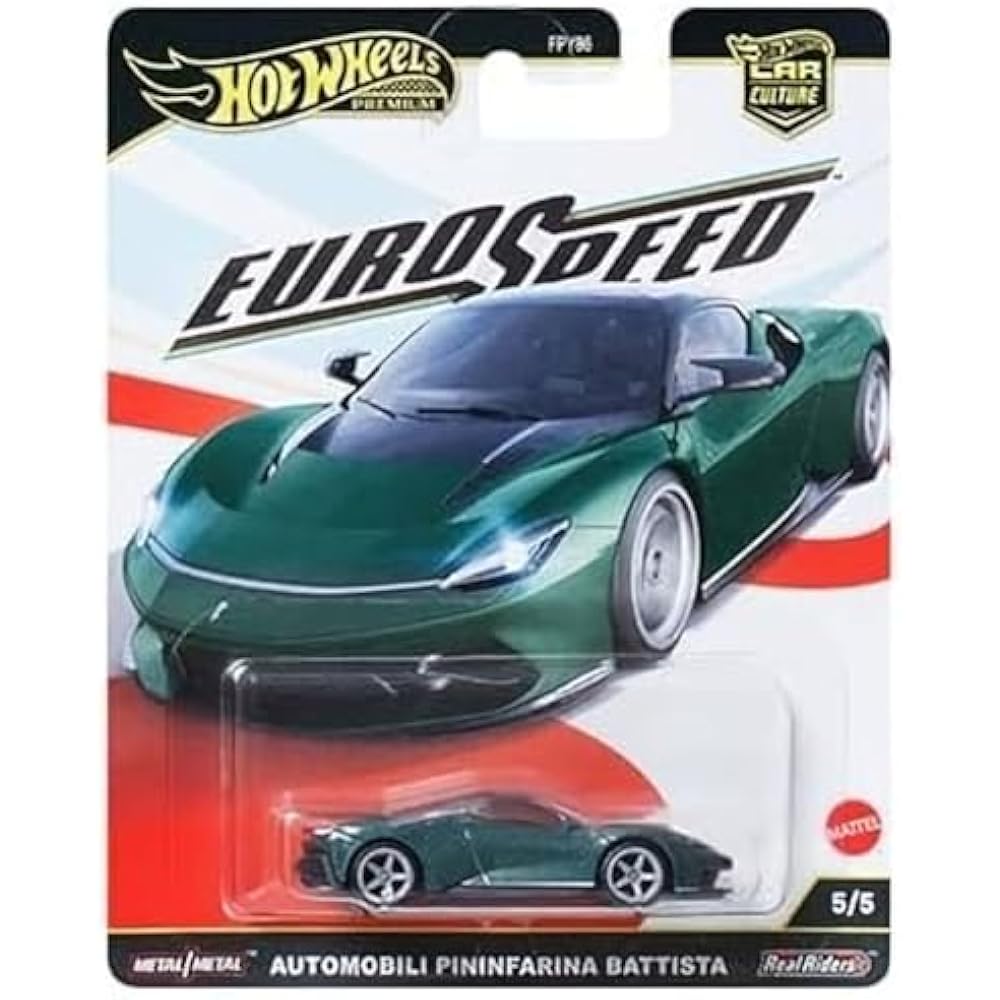 Hot Wheels Premium Euro Speed Complete Set of 5 Cars | Imported Car Culture Series | Real Riders | Metal/Metal