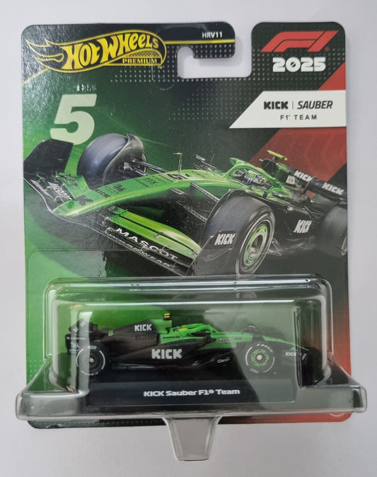 Hot Wheels Premium 2025 F1 KICK Sauber F1 Team #5 Die-Cast Car