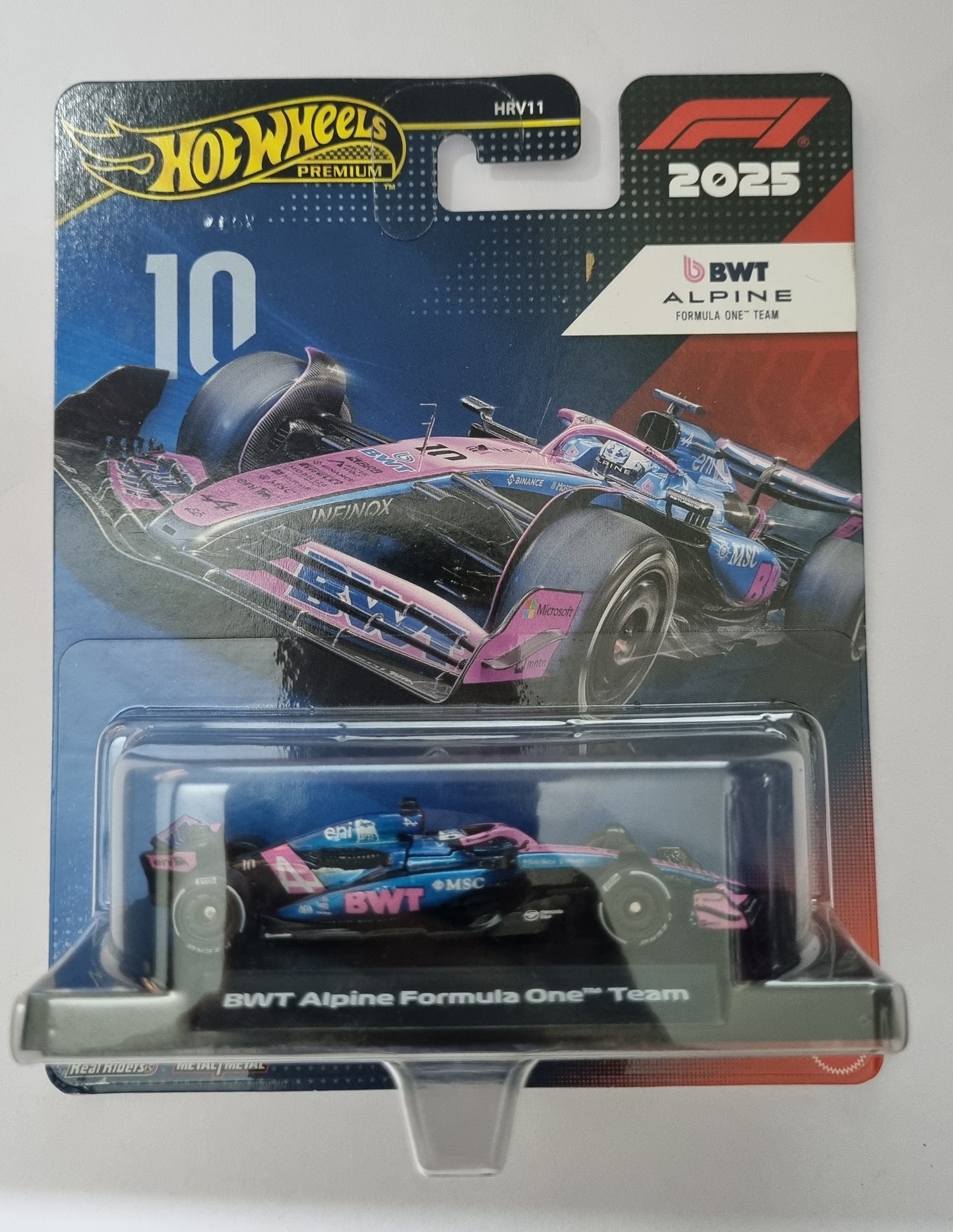 Hot Wheels Premium 2025 F1 BWT Alpine Team #10 Die-Cast Car