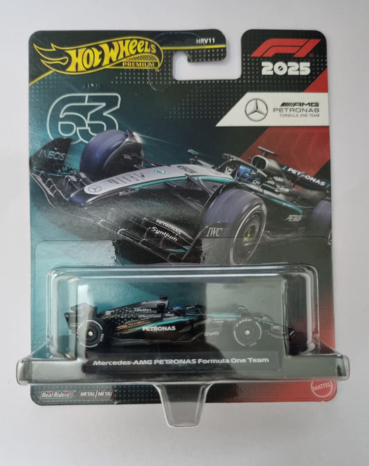 Hot Wheels Premium 2025 F1 Mercedes-AMG Petronas Team #63 Die-Cast Car