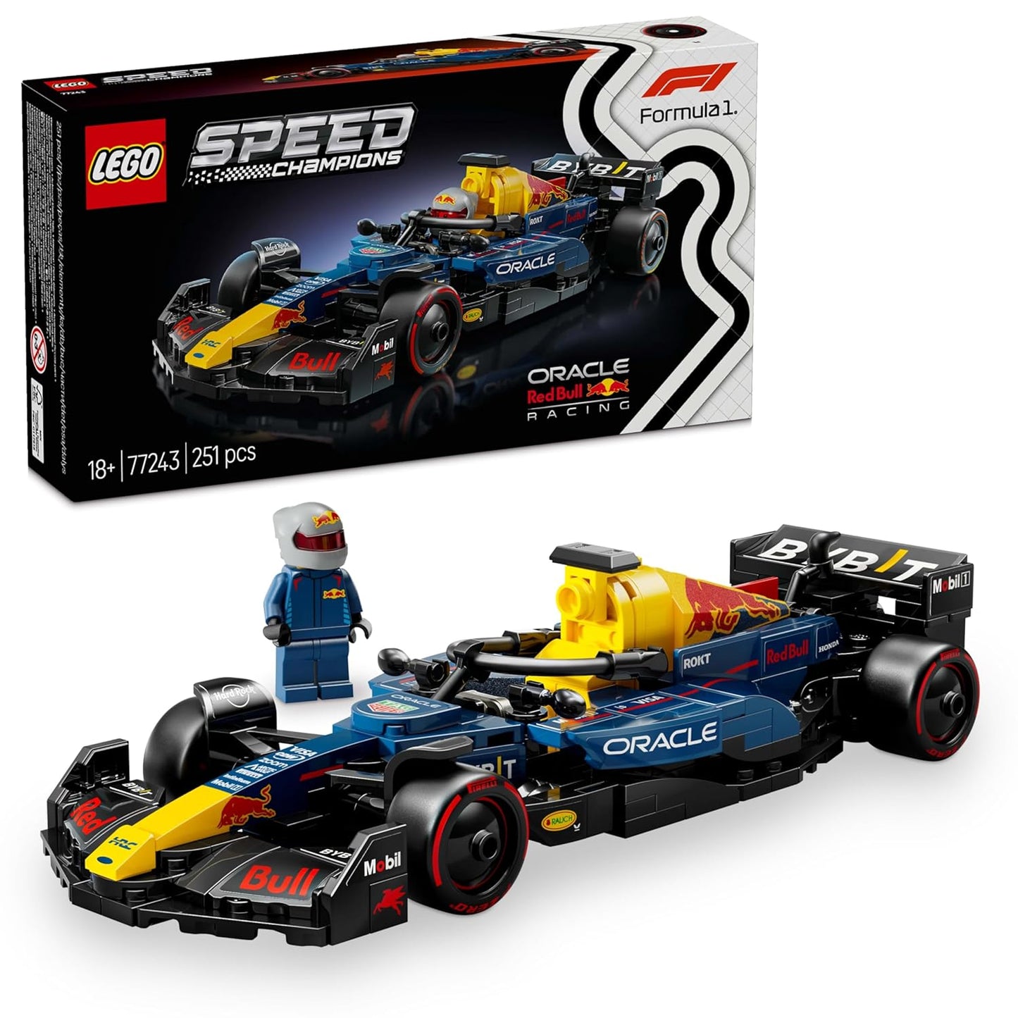 LEGO Speed Champions Oracle Red Bull Racing F1 Car (77243) – 251 Pieces Formula 1 Building Set