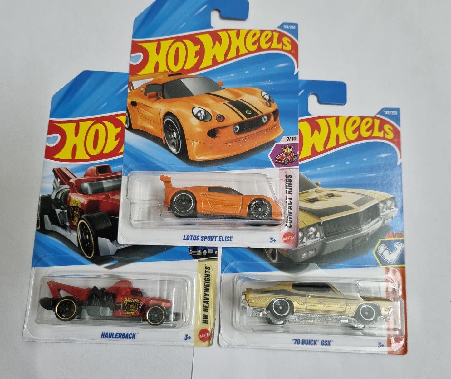 Hot Wheels J Case 2026 Combo Pack – Lotus Sport Elise, ’70 Buick GSX & Haulerback