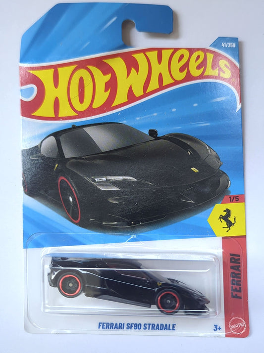 Hot Wheels 2026 H Case Ferrari SF90 Stradale – BLACK Edition | Die-Cast Car 1:64 Scale