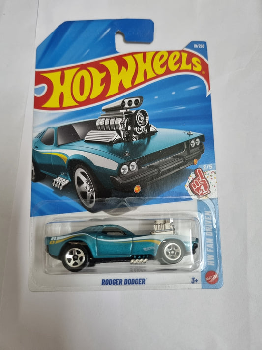 Hot Wheels Rodger Dodger (Metallic Blue) – Imported A Case Die-Cast Collectible Car 1:64 Scale