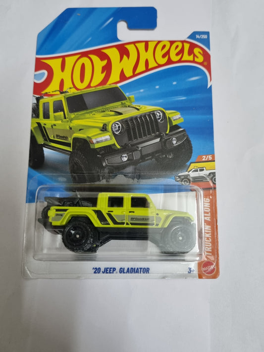 Hot Wheels '20 Jeep Gladiator BFGoodrich Edition (Lime Green) – Imported A Case Die-Cast Collectible Pickup Truck 1:64 Scale