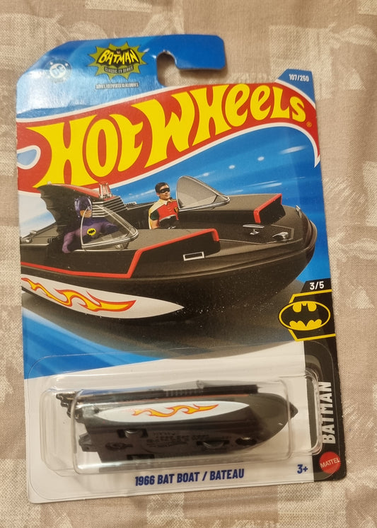 Hot Wheels IMPORTED 2026 F Case (SET-4.13) –  1966 Bat Boat/Bateau Die-Cast Model
