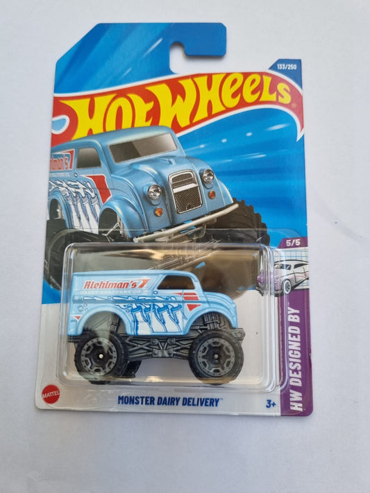 Hot Wheels 2025 M Case Monster Dairy Delivery – HW Designed By Series Die-Cast Car (Imported)