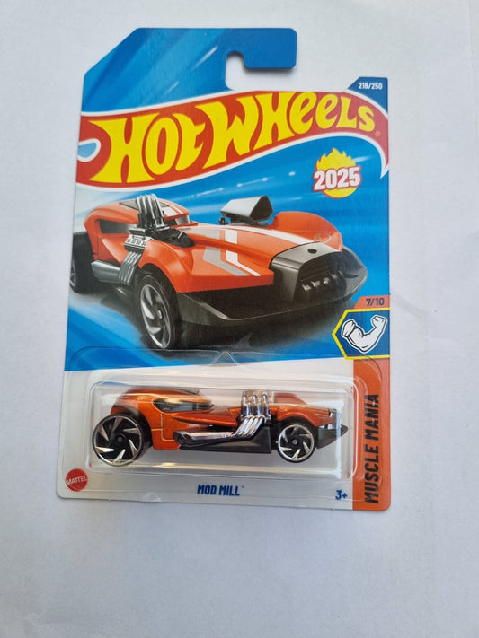 Hot Wheels Mod Mill 2025 – Muscle Mania Series 7/10 | 1:64 Scale Die-Cast Car (218/250)
