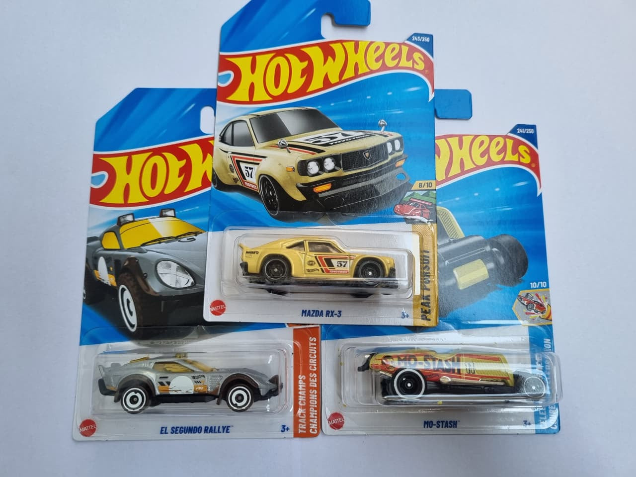 Hot Wheels 2025 P Case Combo (3 Cars) – Mazda RX-3, El Segundo Rallye & Mo-Stash