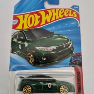 hot wheels f case 2026 – 2018 honda civic type r | 1:64 scale nightburnerz series (green)