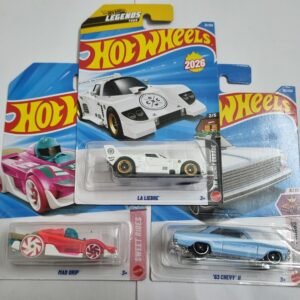 hot wheels j case 2026 combo pack – la liebre, mad drip & ’63 chevy ii