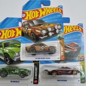 hot wheels j case 2026 combo pack – ’70 ford escort rs1600, ’69 chevelle & mach speeder