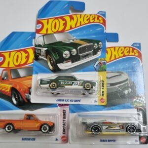 hot wheels j case 2026 combo pack – jaguar xjc v12 coupé, datsun 620 & track ripper