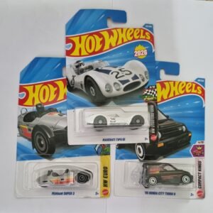hot wheels f case 2026 combo pack – maserati tipo 61 + morgan super 3 + honda city turbo ii | 1:64 die cast cars (set of 3)