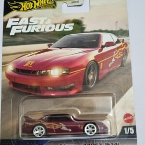 hot wheels premium fast & furious nissan 240sx (s14) – metal/metal real riders 1:64 die cast car