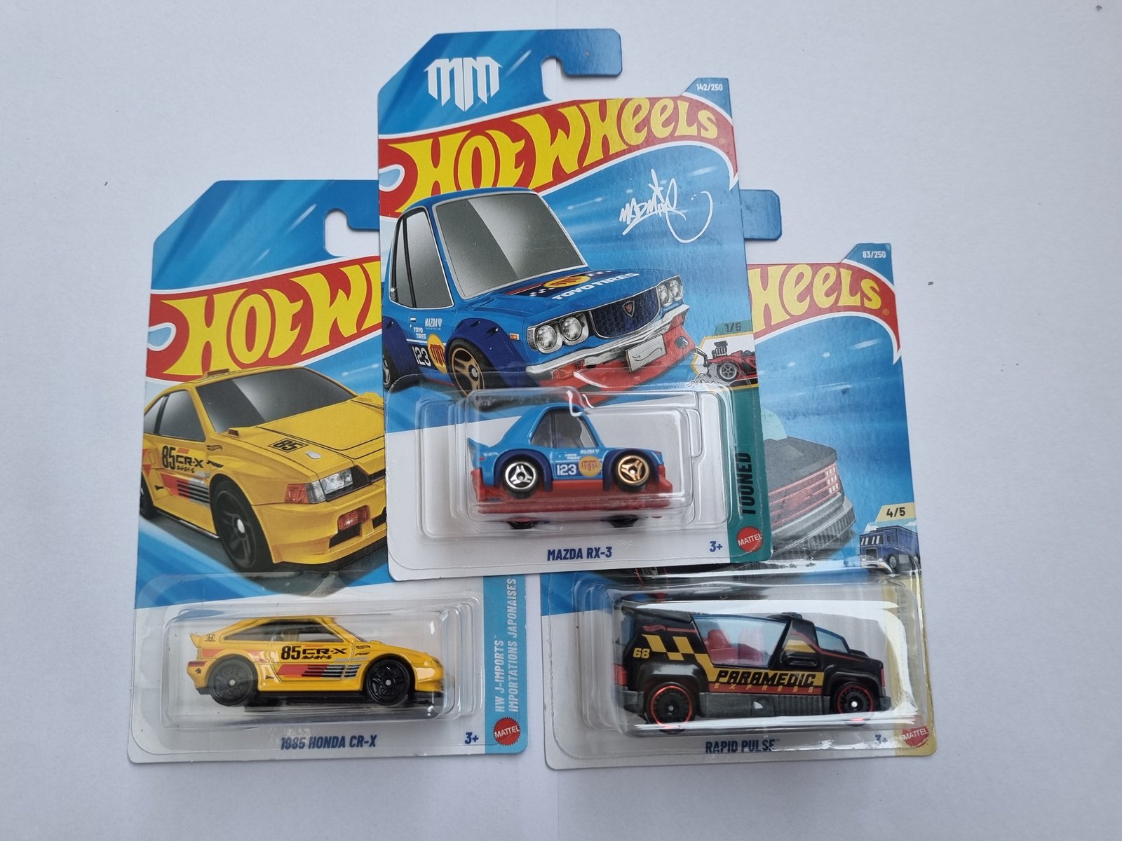 hot wheels 3 car combo – mazda rx 3, 1985 honda cr x & rapid pulse | 1:64 die cast collectible set hot wheels 3 car combo – mazda rx 3, 1985 honda cr x & rapid pulse | 1:64 die cast collectible set
