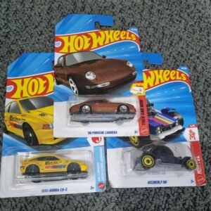 hot wheels 2026 combo pack (set s1.3) – 96 porsche carrera, 1985 honda cr x & decidedly go (set of 3 die cast cars)