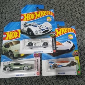 hot wheels 2026 combo pack (set s2.3) – maserati tipo 61, hako type d & x cceleron (set of 3 die cast cars)
