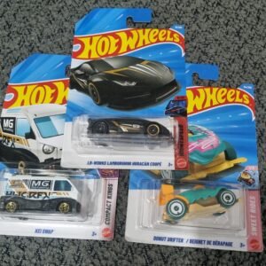 hot wheels 2026 combo pack (set s3.1) – lb works lamborghini huracán coupe , kei swap & donut drifter (set of 3 die cast cars)