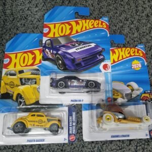 hot wheels 2026 combo pack (set s3.4) – mazda rx 7, pass’n gasser & eggshelleracer (set of 3 die cast cars)