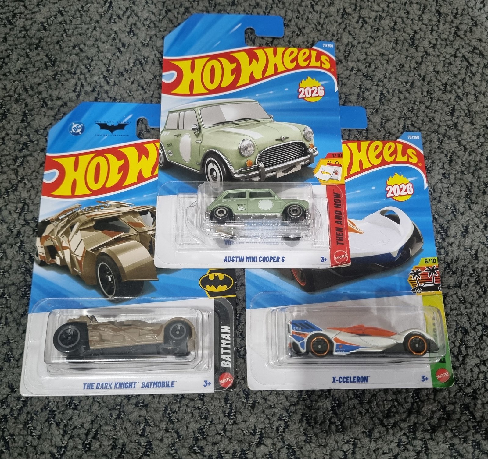 hot wheels 2025–2026 combo pack (set s6.1) – austin mini cooper s, the dark knight batmobile & x cceleron (die cast cars set) hot wheels 2025–2026 combo pack (set s6.1) – austin mini cooper s, the dark knight batmobile & x cceleron (die cast cars set)