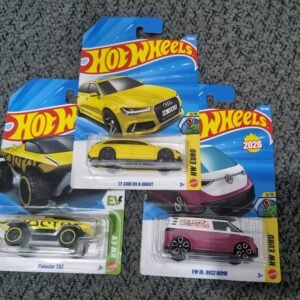 hot wheels 2026 combo pack (set s6.3) – 17 audi rs 6 avant, vw id. buzz bomb & polestar trx (die cast cars set)