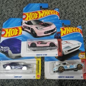 hot wheels 2026 combo pack (set s7.6) – corvette c7 z06, corvette grand sport & coupe clip (die cast cars set)