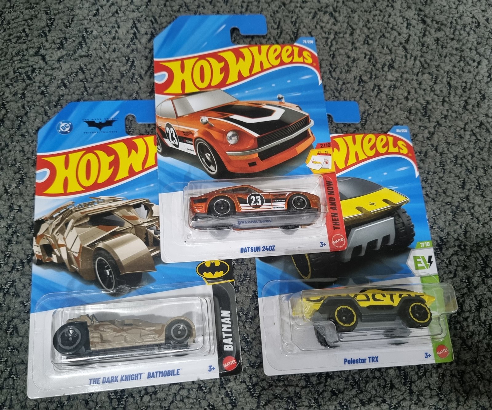 hot wheels 2025 d e case (sets6.6) – die cast collectible cars combo (datsun 240z, the dark knight batmobile, polestar trx) hot wheels 2025 d e case (sets6.6) – die cast collectible cars combo (datsun 240z, the dark knight batmobile, polestar trx)