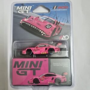 mini gt porsche 911 gt3 r #77 – 2024 imsa road america ao racing pink edition