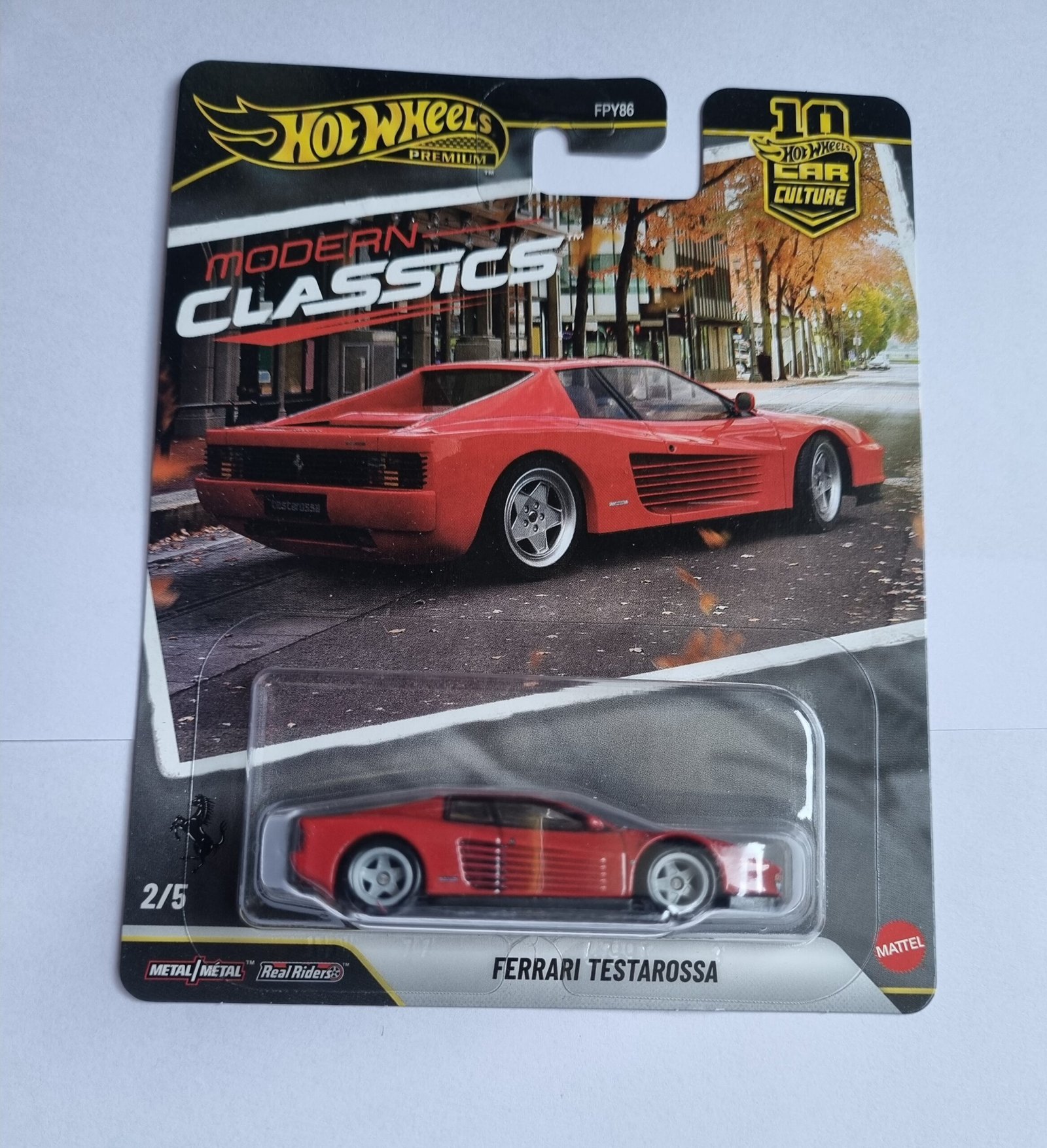 hot wheels premium ferrari testarossa car culture modern classics 1:64 die cast car with real riders (imported) hot wheels premium ferrari testarossa car culture modern classics 1:64 die cast car with real riders (imported)