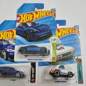 hot wheels j case 2026 combo pack – porsche taycan turbo s, pt fast & ’70 dodge charger