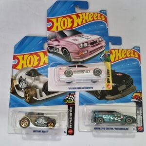 hot wheels f case 2026 combo pack – 87 ford sierra cosworth + honda civic custom + instant boost | 1:64 die cast cars (set of 3)