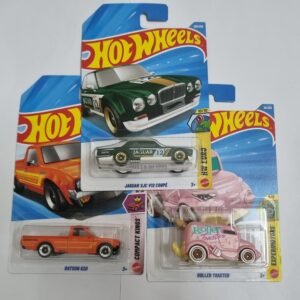 hot wheels j case 2026 combo pack – jaguar xjc v12 coupé, datsun 620 & roller toaster