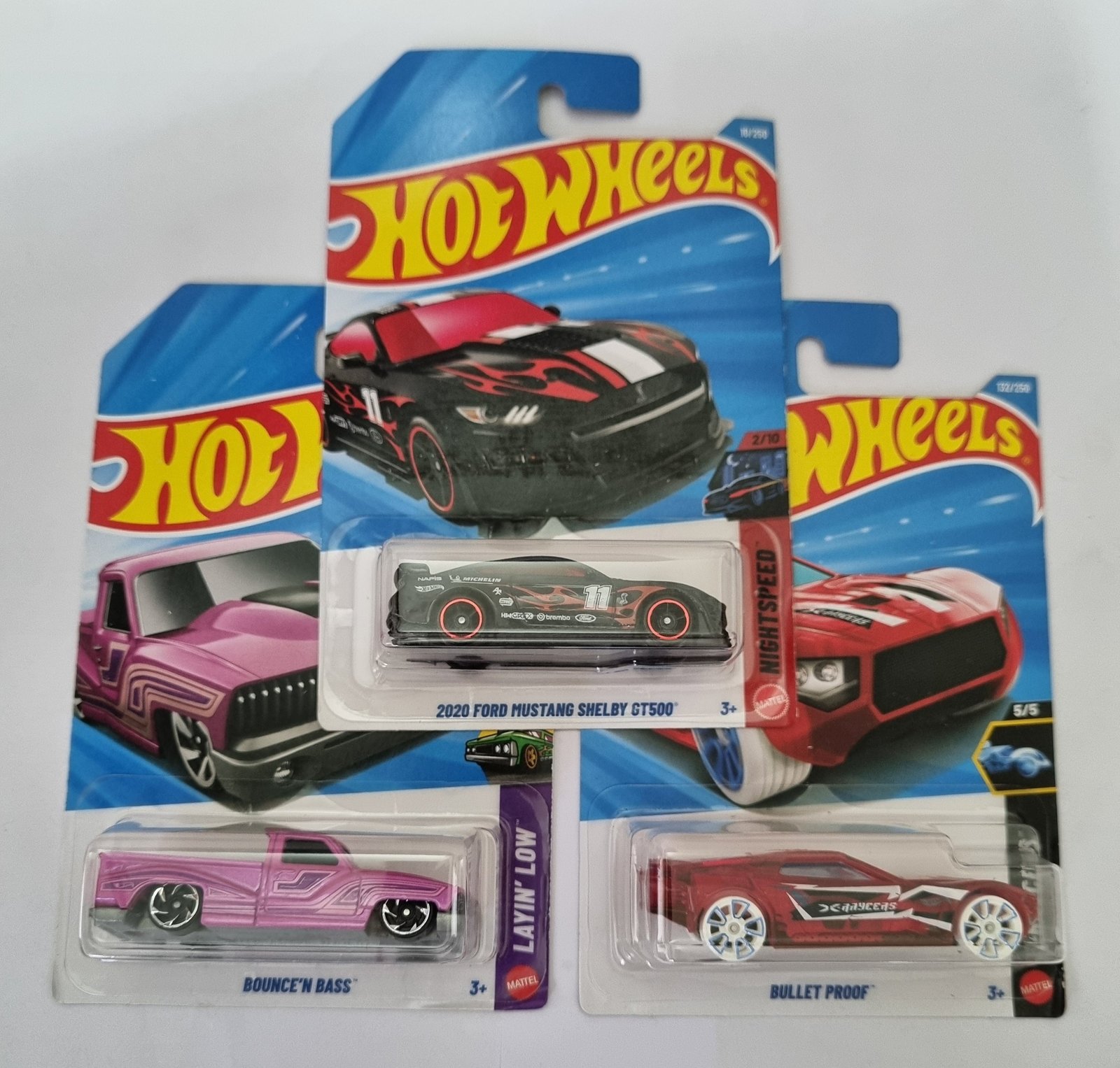 hot wheels f case 2026 combo pack – 2020 ford mustang shelby gt500 + bounce’n bass + bullet proof | 1:64 die cast cars (set of 3) hot wheels f case 2026 combo pack – 2020 ford mustang shelby gt500 + bounce’n bass + bullet proof | 1:64 die cast cars (set of 3)