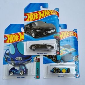 hot wheels f case 2026 combo pack – 2019 audi r8 spyder + deora tooned + flippin fast | 1:64 die cast cars (set of 3)