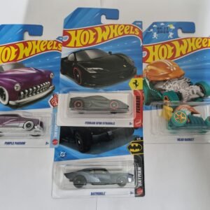 hot wheels j case 2026 combo pack – ferrari sf90 stradale, batmobile, purple passion & head gasket