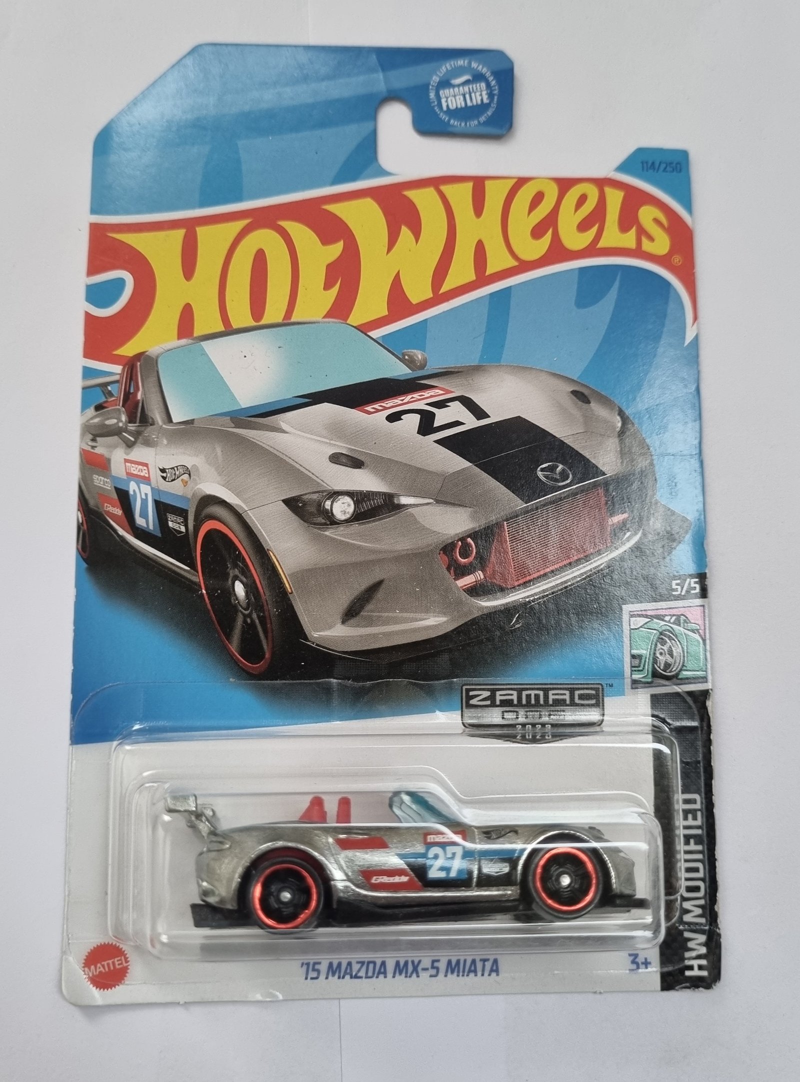 hot wheels ’15 mazda mx 5 miata zamac 2023 us imported guaranteed for life card hot wheels ’15 mazda mx 5 miata zamac 2023 us imported guaranteed for life card
