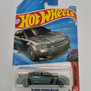 hot wheels f case 2026 – ‘20 dodge charger hellcat | 1:64 scale nightburnerz series (grey/blue)