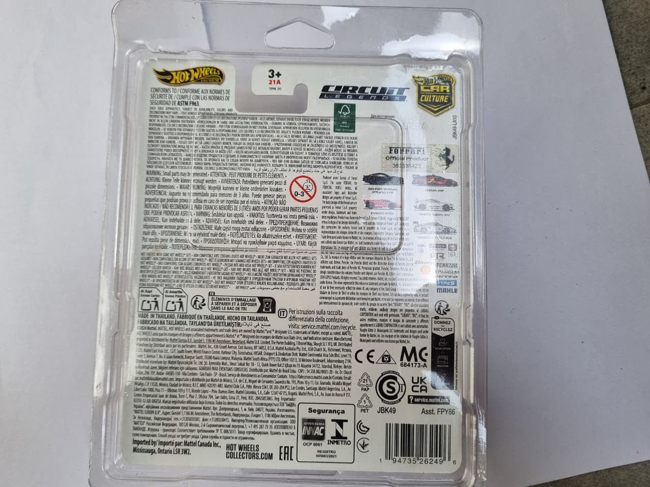 hot wheels premium ferrari 499p circuit legends imported car with protector hot wheels premium ferrari 499p circuit legends imported car with protector