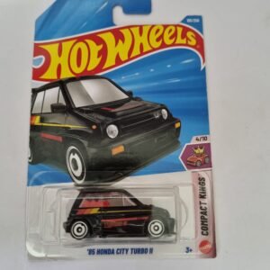 hot wheels f case 2026 – ’85 honda city turbo ii | 1:64 scale compact kings series (black)